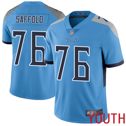 Tennessee Titans Limited Light Blue Youth Rodger Saffold Alternate Jersey NFL Football #76 Vapor Untouchable